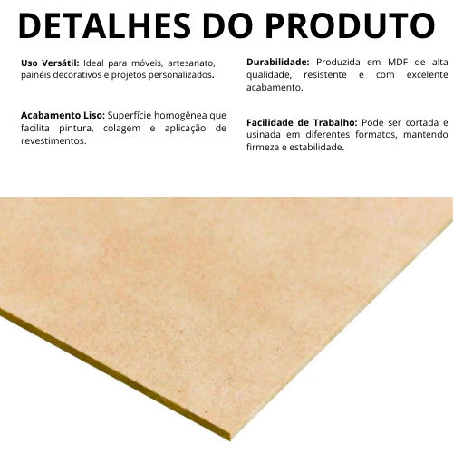 Porta lápis em MDF madeira crua 7x7x9