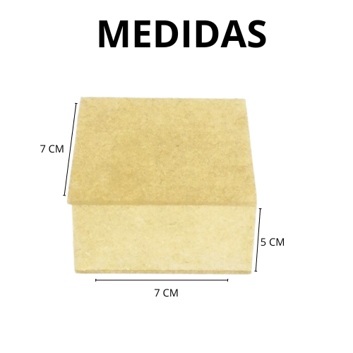 Caixa em MDF madeira crua lembrancinha tampa encaixe 7x7x5