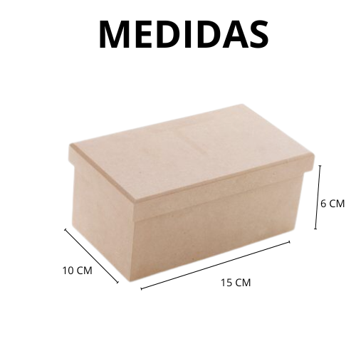 Caixa de MDF artesanato madeira crua tipo sapato 15x10x6