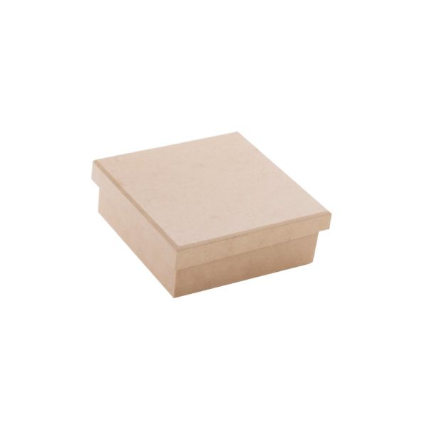 Caixa em MDF madeira crua 10x10x6 tampa sapato