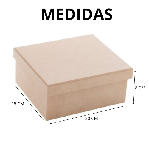 Caixa de MDF cru madeira 20 x 15 x 8 tipo sapato
