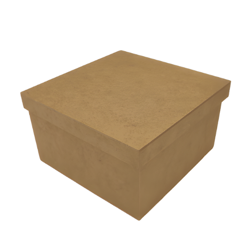 Caixa de MDF Cru 20x20x10 Tampa de Sapato – Madeira Natural para Artesanato e Personalização